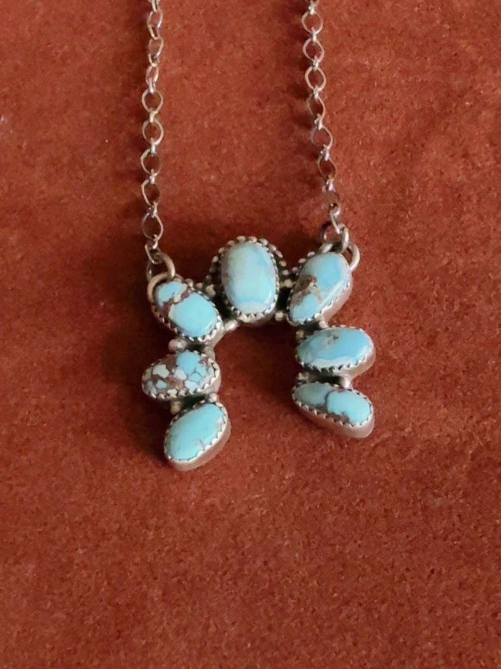 Golden hills turquoise naja necklace